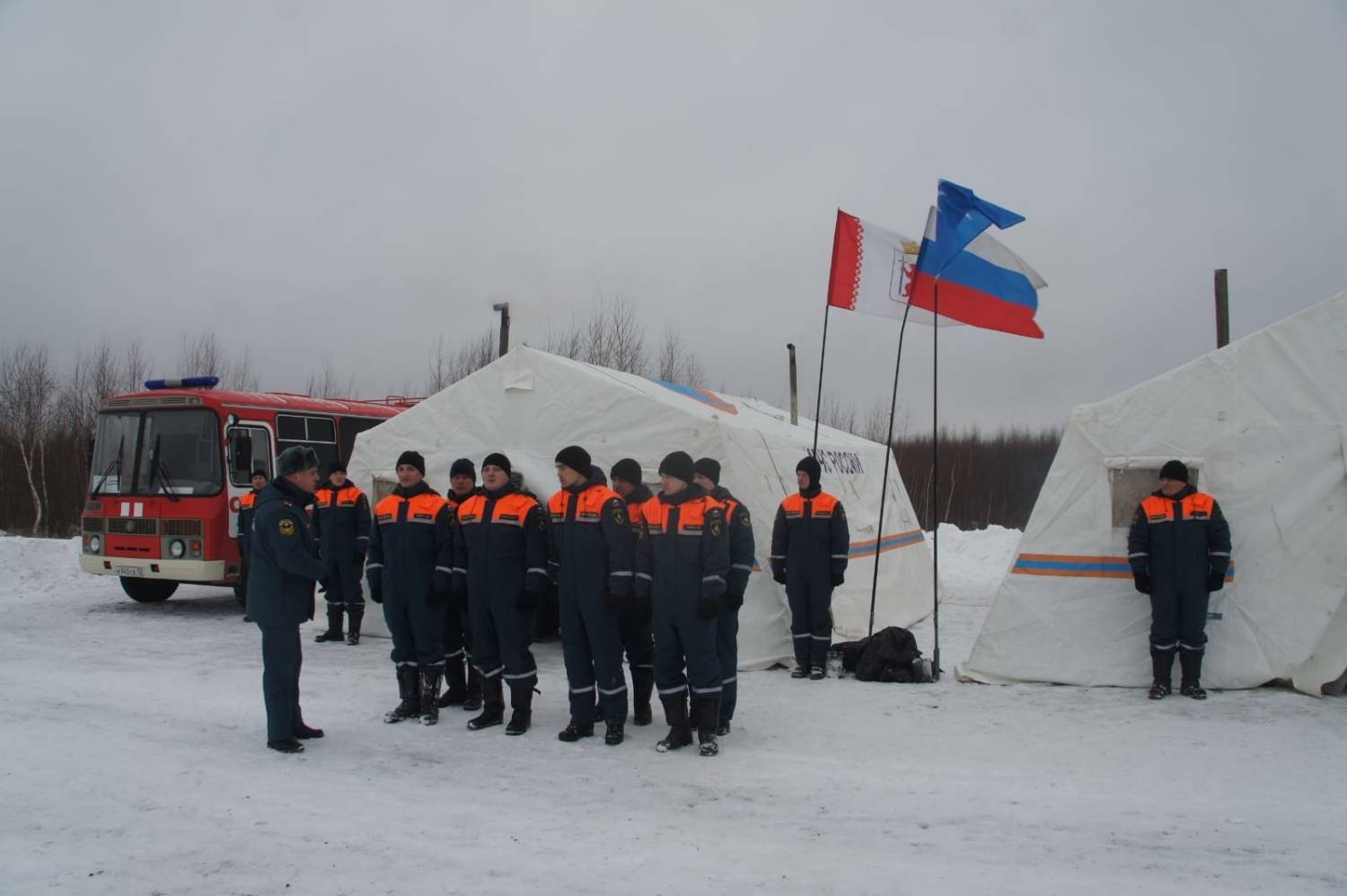 Волжская ПРАВДА - Состоялась проверка готовности к работе подвижного пункта  обогрева ГУ МЧС России по Марий Эл